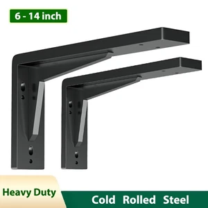 L Shape Wall Bracket Steel Reinforced Brackets Heavy Duty 90 Degree Support - Picture 1 of 26