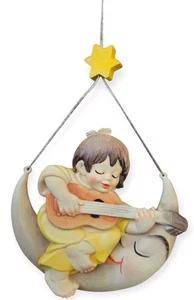Toriart by ANRI Heavenly Lullaby Ornament Kind mit Gitarre auf Mond OVP - Bild 1 von 5