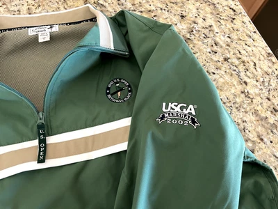 Jaqueta Ashworth nova com etiquetas! 102nd US OPEN 2002 BETHPAGE PRETO - USGA VOLUNTÁRIO Masculino G - Imagem 1 de 4