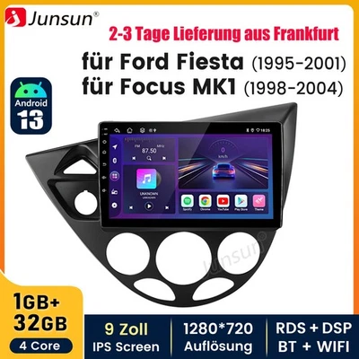 1+32G Android13 Autoradio Für Ford Fiesta 1995-2001 GPS Navi SWC BT WIFI RDS DAB - Bild 1 von 4