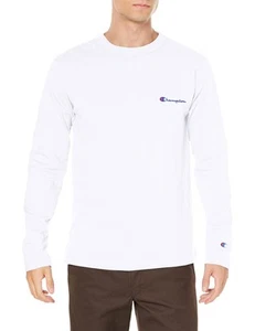 Champion Long T-shirt long sleeve round neck 100% cotton embroidery scrip 446 - Picture 1 of 3