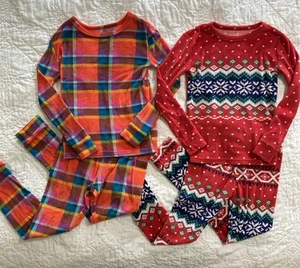 Lot of 2 - Snuggly Soft Snug Fit Long Sleeve Pajama Sets - Cat & Jack™, Size: 6 - Picture 1 of 3
