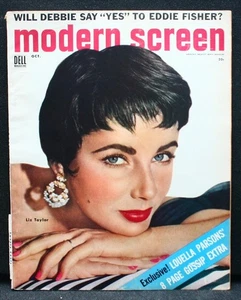 Vintage "Modern Screen" Magazine - October 1954 - Elizabeth Taylor Cover - Picture 1 of 1