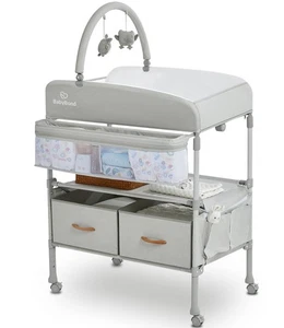 Portable Baby Changing Table with 2 Storage Baskets, Foldable Changing Table ... - Picture 1 of 4
