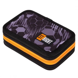 Fußball Ball Federmäppchen Mäppchen Federtasche Schüleretui 3-Fach gefüllt - Bild 1 von 4