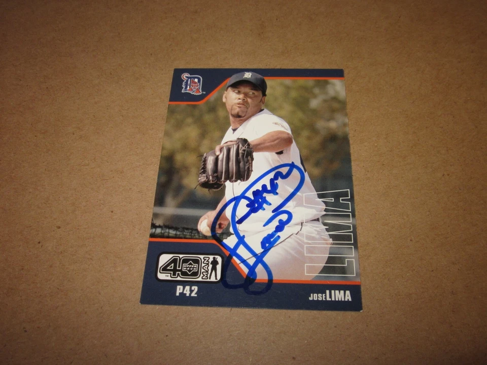 JOSE LIMA SIGNED AUTOGRAPHED 2002 UPPER DECK 40 MAN CARD # 336-DECEASED - Image 1 of 1