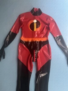 1356 Látex Goma Cosplay Catsuit Guantes Dedos Calcetines Cierre Cremalleras Personalizadas 0.4mm - Imagen 1 de 8