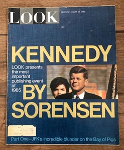 Vintage Look Magazine August 10, 1965 "Kennedy By Sorensen" JFK - Picture 1 of 5
