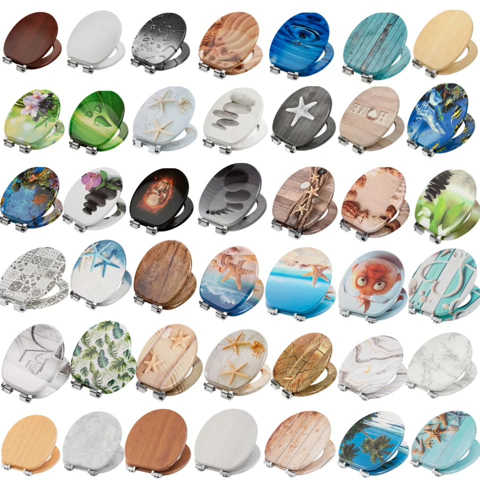 Toilettensitz Toilettendeckel Klodeckel Klobrille WC Sitz mit Absenkautomatik - Bild 1 von 4