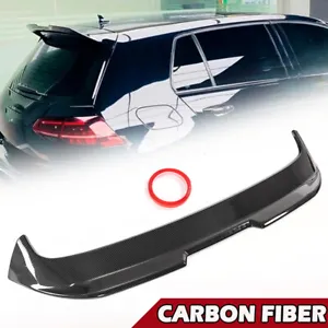 Carbon Fiber Rear Window Roof Spoiler Wing Lip For VW Golf7 MK7 GTI GTD 2014~20 - Picture 1 of 7