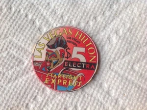 5 $ LAS VEGAS HILTON STARLIGHT EXPRESS Electra LAS VEGAS 1997 CASINO CHIP - Bild 1 von 2