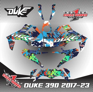 DUKE 390 2017 - 2021 Supermoto SEMI CUSTOM GRAPHICS KIT STREET - Bild 1 von 1