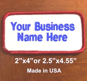 Parche de nombre bordado personalizado bordado etiqueta de nombre insignia de motocicleta 2 líneas   - Imagen 1 de 5