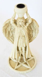 Kerzenhalter Kerzenständer elfenbeinfarben Engel Engelform H 29 cm 2837 - Bild 1 von 6