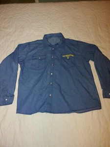 Mens Yellowstone Blue Denim Pearl Snap Shirt Size XL (28) - Picture 1 of 6