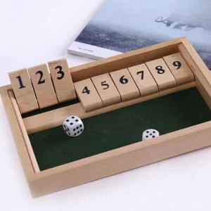 Holz Würfelspiel Klappbrett Klappenspiel Brettspiel Spielzeug Für Shut the Box N - Bild 1 von 11
