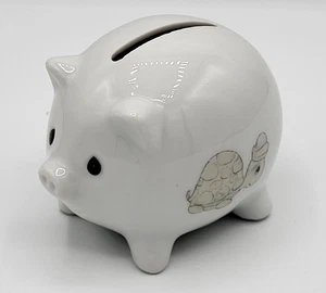Precious Moments Enesco pig bank with Turtle on side - ceramic - Picture 1 of 3