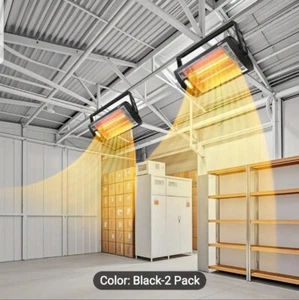 Comfort Zone CZQTV5M 1500W Ceiling Heater, Adjustable, Radiant, Garage/Shop 2-Pk - Picture 1 of 7
