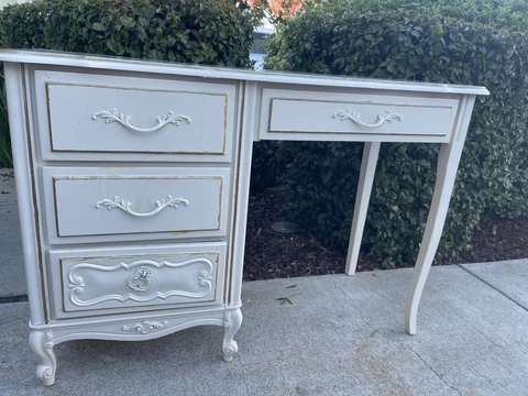Incredibly Special Vintage French Provincial Desk Cover