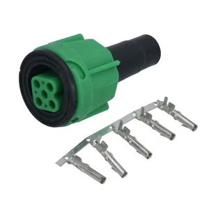 Trailer Light Green Radex 5 Pin Plug Kit Connector Replacement End Loom Repair - Picture 1 of 6