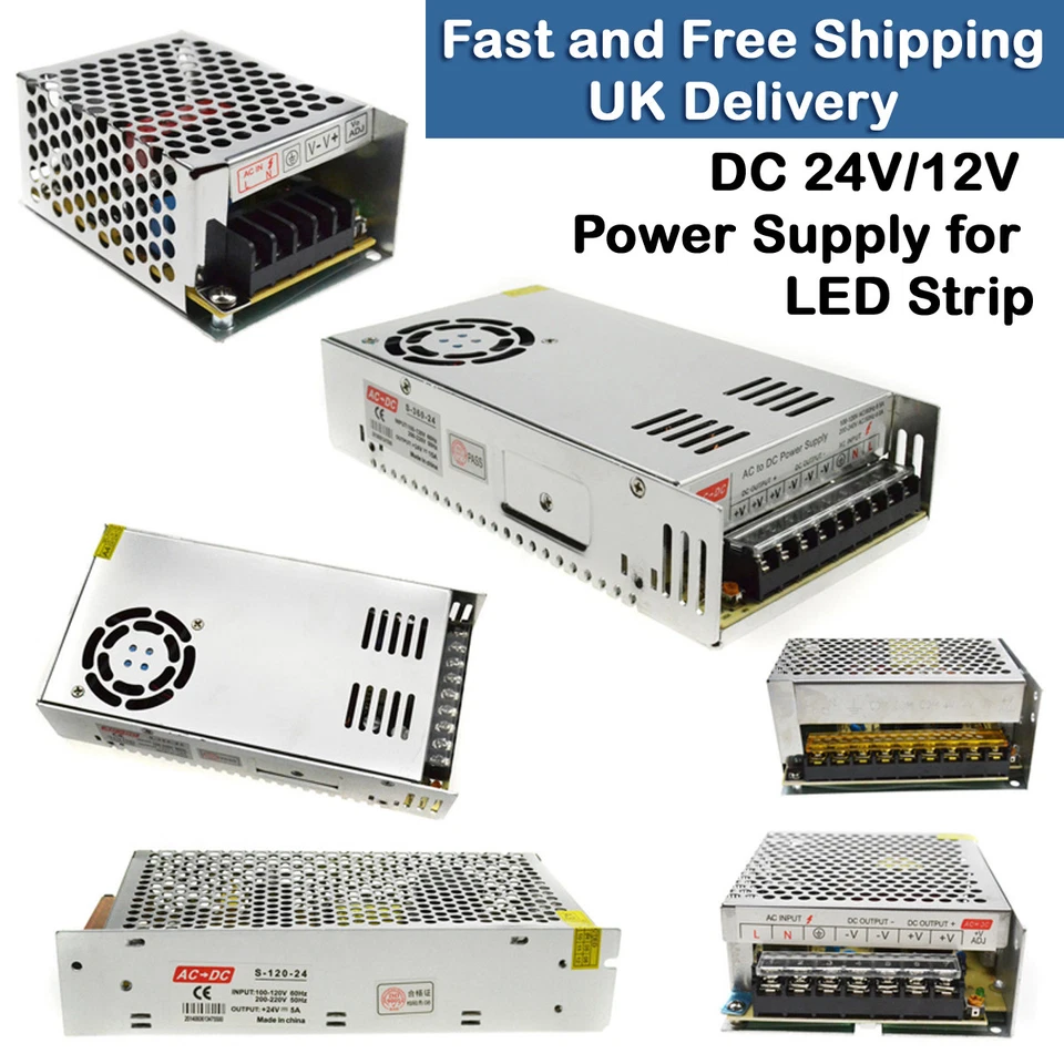 LED_SONE DC 5V/12V/24V Universal Regulated Switching Power Supply Transformer LED Strip