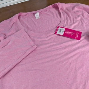 Yogalicious Women's 3XL Long Sleeve Pink Pullover Poly Spandex Exercise Shirt - Picture 1 of 8