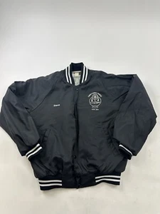 Hartwell Sports Jacket Mens XL Black Varsity Bomber Lumber Sawmill Workers USA - Picture 1 of 11