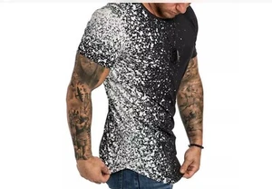 Sommer Herren Slim Fit Kurzarm T-Shirt Sport Muskel Cool Tee Freizeit Bluse - Bild 1 von 2