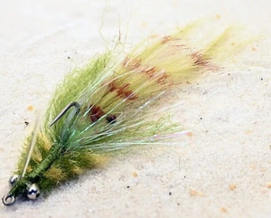 3 Flies - Redfish Crack Shrimp Pattern Fly - Tied on Mustad Hook #2 - Picture 1 of 12