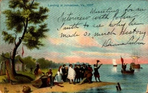 RAPHAEL TUCK & SONS' POSTCARD-SERIES #2484, HISTORIC JAMESTOWN, VA BK77 - Picture 1 of 2