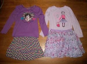 THE CHILDREN'S PLACE LS/ TOP & SKIRT SETS CAT FOX GIRLS OUTFIT SZ XL 14 16 - Picture 1 of 5