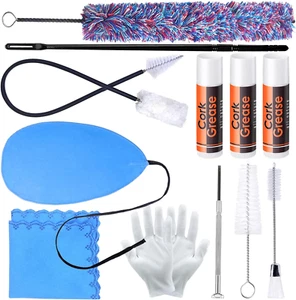 Flute Cleaning Kit with 3 Cork Grease, Multifunctional Different Brushes, Sax Cl - Picture 1 of 12