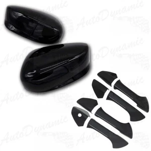 FITS 2008-2012 HONDA ACCORD GLOSSY BLACK DOOR HANDLE+MIRROR COVER OVERLAY SET - Bild 1 von 1