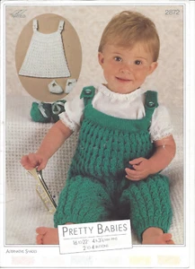 Knitting pattern baby/reborn dungarees, pinafore and slippers in double knitting - Picture 1 of 1