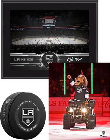 LA Kings Young Collector Bundle Includes Plaque, Model Puck, UnSigned 8x10 Photo Cover
