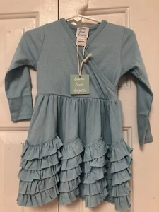 NEW Lemon Loves Layette Blue Ruffle Dress Sz 18 - 24 Months NWT - Picture 1 of 7
