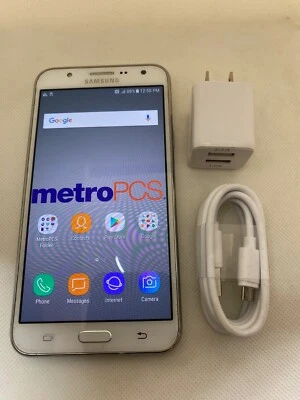 Samsung Galaxy J7 (2016) SM-J700T1 MetroPCS Only 16GB White -Used - Image 1 of 4