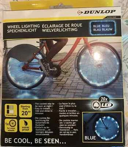 Iluminación de rueda de ciclismo Dunlop luces LED azules 2 funciones impermeables - Imagen 1 de 2