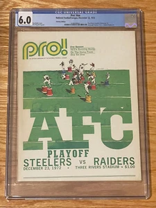 12/23/1972 Franco Harris Steelers Immaculate Reception Program - CGC 6.O - RARE - Picture 1 of 1