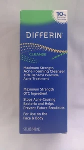 NEW Differin Cleanse Maximum Strength Acne Foaming Cleanser 5 fl oz, Exp 04/2025 - Picture 1 of 3