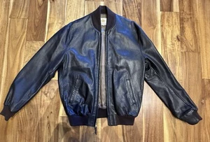 Golden Bear Brown Leather Bomber Size 42 - Picture 1 of 7