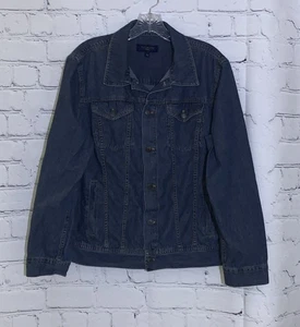 Talbots Woman Denim Jacket 16W Trucker Blue Denim - Picture 1 of 9