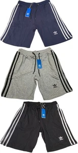 ADIDAS SUMMER BRAND NEW REGULAR FIT THREE STRIPE SWEAT SHORTS - Picture 1 of 4