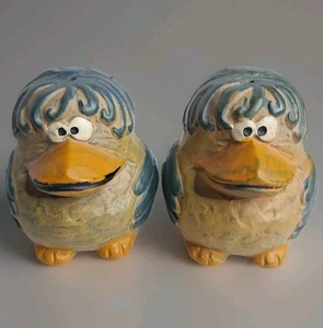 Salero y pimentero de colección Quon-Quon Japón aves cuco raro 2,5" - Imagen 1 de 8