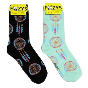 Dream Catchers     Foozys Womens Crew Socks  2 pairs (1 of each color) - Picture 1 of 1