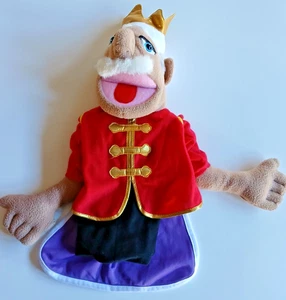 Melissa and Doug King Carl Castlehoff 16" Plush Hand Puppet Crown Cape No Stick - Picture 1 of 3