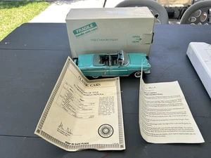 Voiture Chevrolet Impala 1958 1/24 Diecast Turquoise Danbury Mint avec boite - Photo 1/9