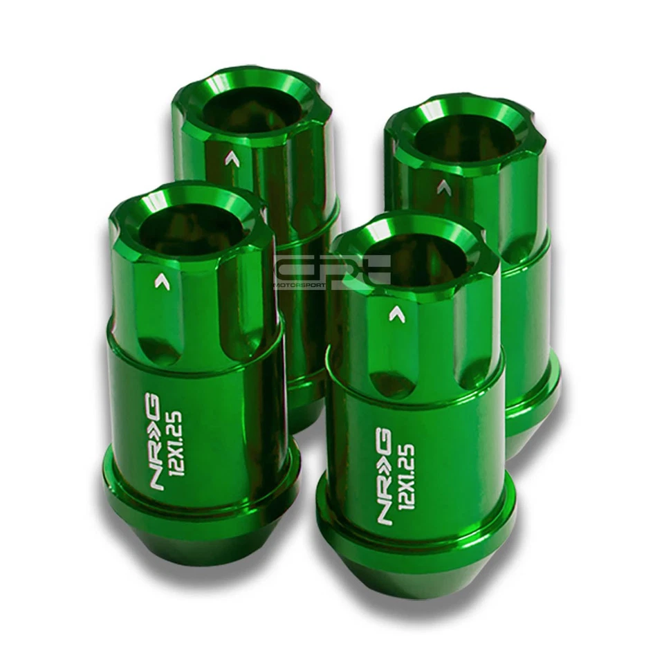 Ajuste Subaru Impreza/Nissan 240Sx Verde 4 X Nrg M12X1.25 1.75"L Tuerca Bloqueo Foto 1 de 1