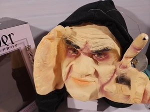 Animated Scary Peeper Man Mask Tapping On Window Realistic Halloween Prop Decor - Picture 1 of 23