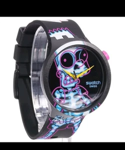 Swatch SIMPSONS Aye Carumboo Armbanduhr LIMITIERT Original SB01Z105 Swiss - Bild 1 von 6